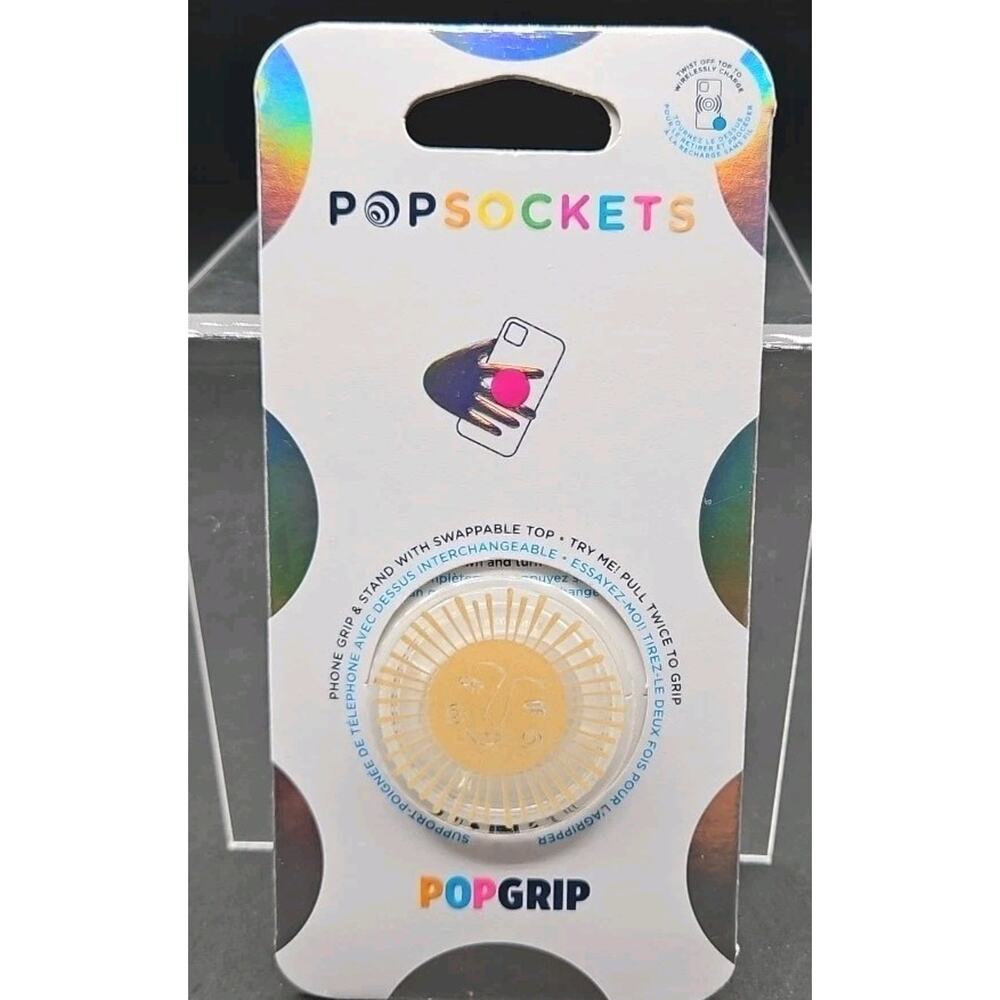 PopSockets PopGrip Phone Grip Stand Interchangeable Gold Swappable Top